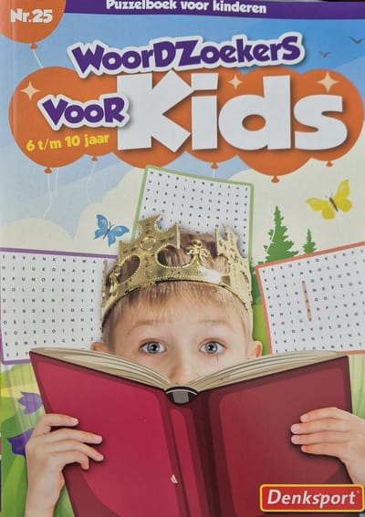 Woordzoeker voor kids 6 - 10 jaar - Denksport puzzelboek nummer 25
