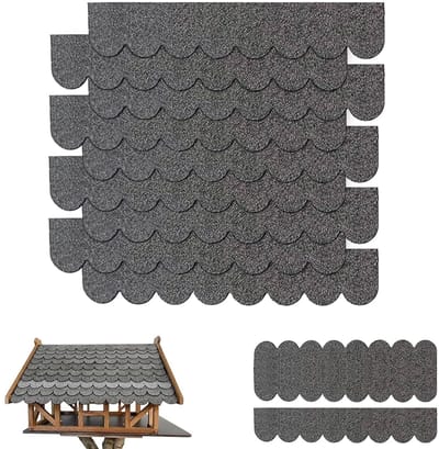 Zelfklevende Mini Dakshingles - 53 Stuks Bitumen Shingles voor Tuin, Nestkast en Postbus Daken