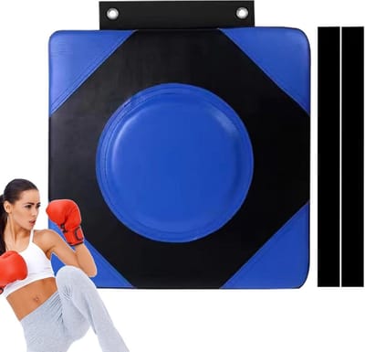 Wandkussen Boksen - Stootkussen Muur - Martial Arts Training - Verhoogd Raakvlak - Verstelbare Hoogte - Blauw
