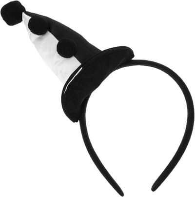 Clown Carnival Haarband met Zwart-Witte Hoed - Grappige Accessoire voor Festival en Cosplay