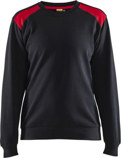 Blaklader Sweatshirt bi-colour Dames 3408-1158 - Zwart/Rood - XXXL