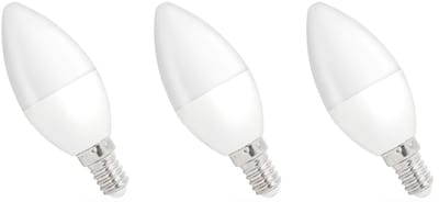 Spectrum Dimbare LED Kaarslamp E14 6W - 230V - 520 Lumen - 6000K Koud wit - Helder daglicht - Dimbaar - Energiezuinig - 3 stuks