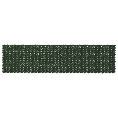 vidaXL - Balkonscherm - met - bladeren - Donkergroen - 400 - x - 100 - cm