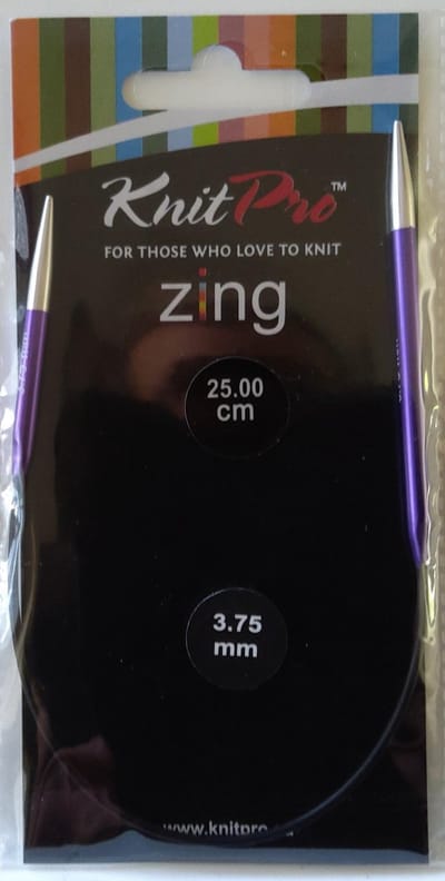 KnitPro Zing rondbreinaalden 25cm 2.00mm - 5.00 mm