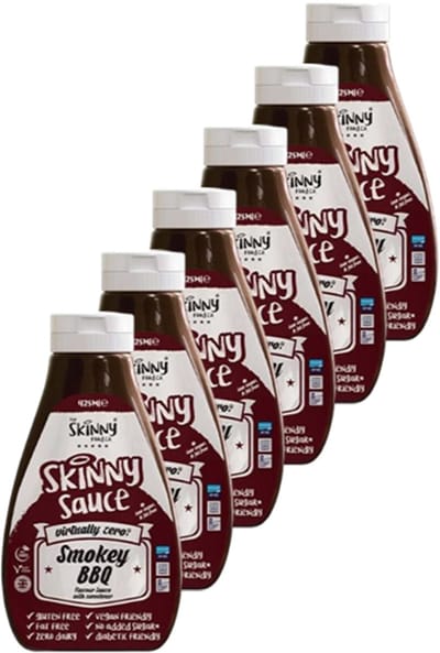 Skinny Food Co | Zero Calorie Sauce | Smokey BBQ | 6 stuks | 6 x 425 ml