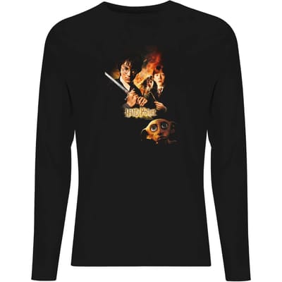 Harry Potter Chamber Of Secrets Unisex Long Sleeve T-Shirt - Black - XXL