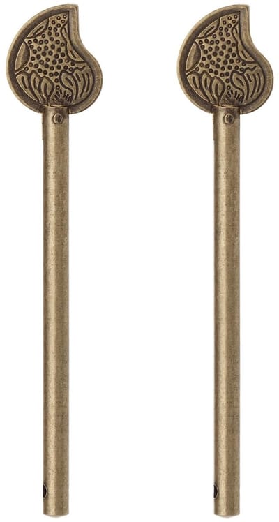 Allecto - Retro Locking Pin - Chinese Locking Pin - Vergrendeling voor Deuren - Koper - Kast Deurbout - Geschikt voor Lade en Garderobe