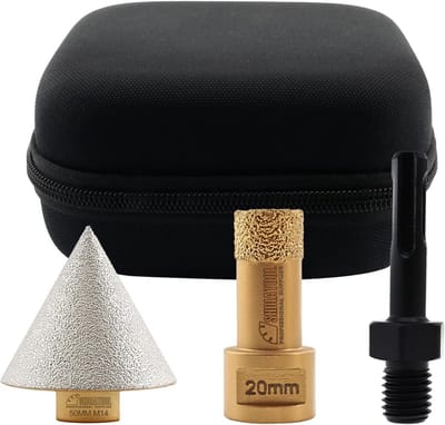 Diamant Boor en Fasettering Set M14 voor Tegels Graniet en Marmer
