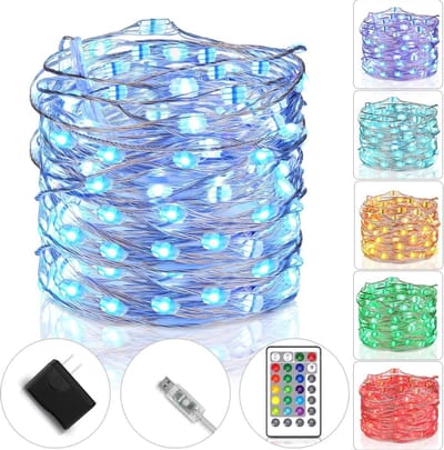 Buxibo - Waterdichte Fairy Lights - Lampjes Slinger - LED Lichtslinger - 5M met 100LED in Multi Kleur - USB Aansluiting - Sfeerverlichting
