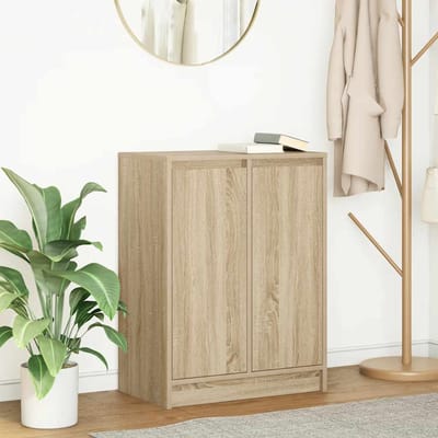 vidaXL - Dressoir - 57x34x76 - cm - bewerkt - hout - sonoma - eikenkleurig