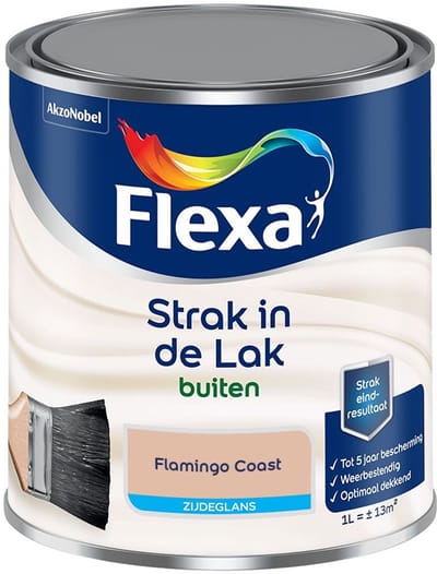 Flexa - Strak In De Lak Buitenlak Zijdeglans - Flamingo Coast - Mengverf - 1 L