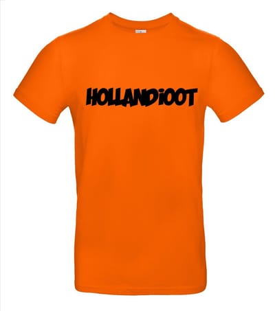 Hollandioot T-shirt - 100% Katoen - Maat XS - Classic Fit - Oranje