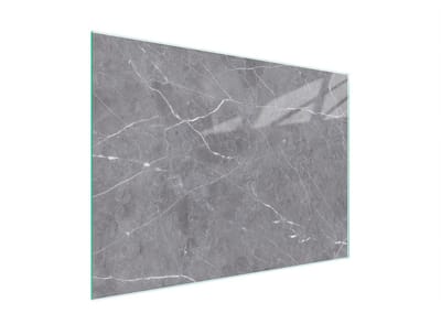TMK ArtDeko Serie - Snijplank van gehard glas - 30x22 cm - Marmer motief - Antislip siliconen