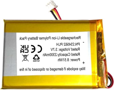 Batterijvervanging Babyfoon - Reservebatterij Lipo - Babyfoon Monitor - Ingebouwde Veiligheidsbescherming - 2300 mAh 37 V - Zwart