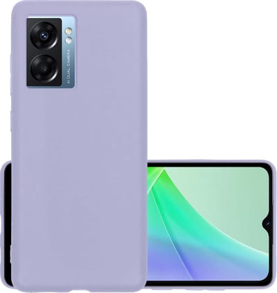 Hoesje - Geschikt voor OPPO A77 - Sterk & Shockproof - Hoes Cover - Siliconen Case - Lila