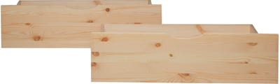 Homestyle4u Bedkast - 2-delige set - met wieltjes - Bedlade - Natuur
