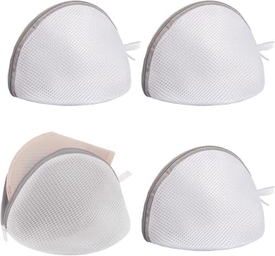 Wasnetten voor Beha's - Waszakken Bescherming - Beschermend Wassen - Verborgen Ritssluiting - 20x16cm - Grijs