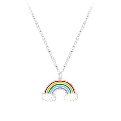 zilveren regenboog kinderketting  | ketting meisje | zilverana | Sterling 925 Silver (Echt zilver)