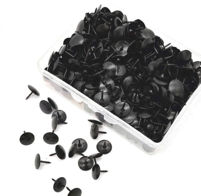 Metal Prikkers - Decoratieve Spelden - Documenten Bevestigen - Met Handige Box - 400 Stuks - Zwart