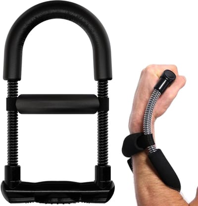 Handtrainer - Grip Trainer - Handknijper - Handknijper Fitness - Handknijper Verstelbaar - Polsversterker - Polstrainer - Fitness - Instelbare Weerstand - Verbetert de Grijpkracht - Zwart