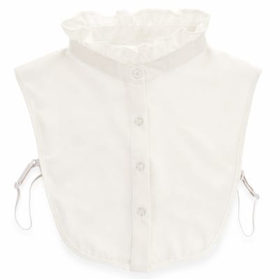 Lajetti - Los Wit Kraagje - Blouse Kraagje met Ruches - Dames Kraagje