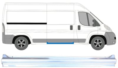 Volledige dorpel schuifdeur voor Peugeot Boxer 2006-2026 / Rechts