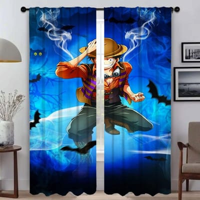 O-Eendelige Tule voor Slaapkamer Halloween Decoratie Verduisterende Gordijnen voor Camera Scheidingswand Raamgordijn Elegante Kamergordijnen W50xH70cmx2pcs-CL
