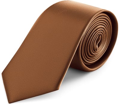 Roestkleurige Satijnen Stropdas van 8 cm