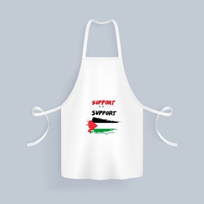 Akyol - support palestina Keukenschort - Palestina - mensen die liefde willen geven aan palestina - degene die van palestina houden - supporten - oorlog - verjaardagscadeautje - gift - geschenk - kado - 82 bij 71 cm