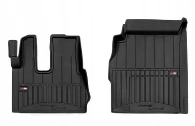 Frogum No.77 - Vrachtwagen Automatten - Geschikt voor Mercedes Actros Mp4 vanaf 2011 - 3D TPE Rubber - 2-delig - Zwart