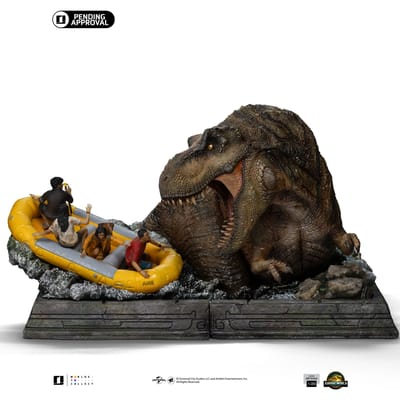 Iron Studios Jurassic World Rebirth T-Rex River Atack Demi Art Scale 1/20 Statue