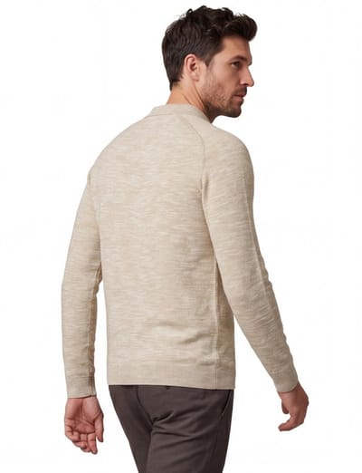 Blue Industry polo lange mouw beige