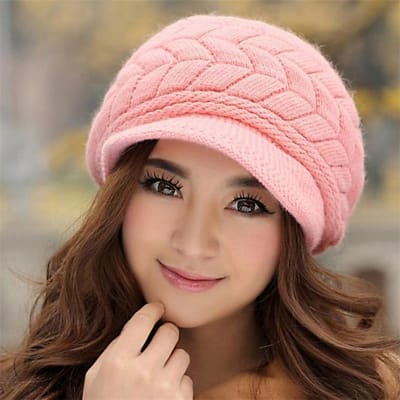 Winter Dames Hoed Gebreide Muts Vrouwelijke Zachte Hoge Elastische Effen Kleur Warme Muts Mutsen Hoofddeksel Meisje Cap