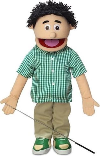 SillyPuppets Handpop Kennie 60 cm - Handpoppen - Buikspreekpop - Poppentheater - Puppet