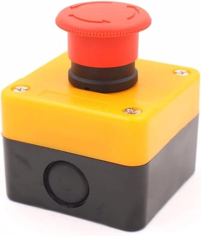 Noodstop Drukknop - Schakelaar met Doos - Machine Bediening - Weerbestendig - 660V 10A - Rood