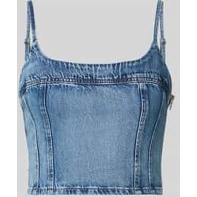 Levi's Jadine Denim Cami Tank Maat: S | Mouwloze Tops Outlet | Dames | Blauw