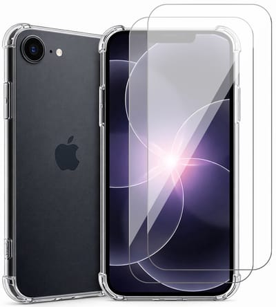 Hoesje geschikt voor iPhone 17e - 2x Screenprotector Glas - Shockproof Transparant