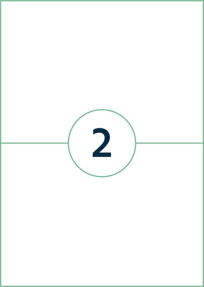 Etiketten Rillprint, 89123, 210x148mm, 2 op een vel