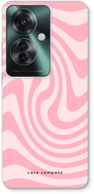 Case Company® - Hoesje geschikt voor Oppo Reno 11 F hoesje - Swirl Roos - Soft Cover Telefoonhoesje - Bescherming aan alle Kanten en Schermrand