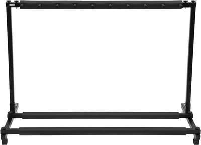VIEMAE Gitaarrek - Vrijstaand gitaarrek - Gitaarrek voor 9 gitaren - Incl voetkussens - Premium - IJzer - 110x47x73cm - Zwart