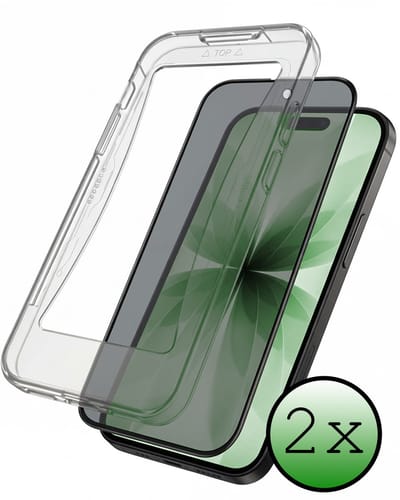 Screenprotector - 2 Stuks Geschikt voor Apple iPhone 17 - Met Installatie Kit - Privacy Filter - Beschermglas - Flexibel Glas - Tempered Glass - Screen Protector