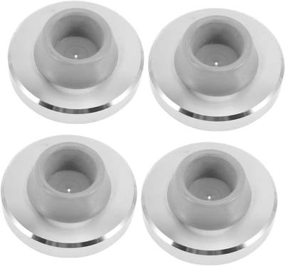 Rubberen Stootrubbers - Deurstopper Set - Muren Beschermen - Zelfklevend Roestvrij Staal - 4 Stuks - Zilverkleurig