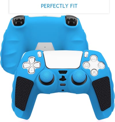 Grip Silicone Hoes / Skin geschikt voor Playstation 5 PS5 DualSense Controller - Blauw - V3