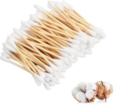 Dailygoods- Wattenstaafjes 400 Stuks - Bamboe/Oorstokjes - Biologisch Afbreekbaar - Plasticvrij - Zacht Katoen - Duurzaam Bamboehout