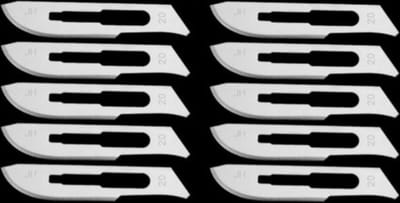Losse Scalpel Mesjes | 10 Stuks | RVS | Scalpelmesjes | Scalpel Mesjes | Hobbymes | Chirurgisch Mesje | M:20