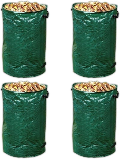 Set van 4 herbruikbare tuinafvalzakken 120 liter voor bladeren en groenafval