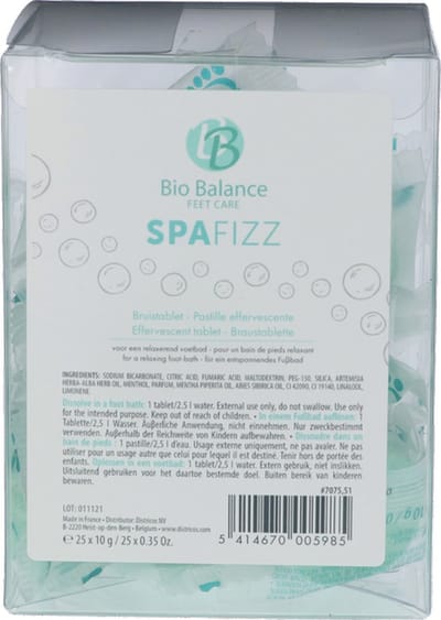 SPA Fizz - bio balance - voeten bruistabletten voor een relaxerend voetbad 10stuks