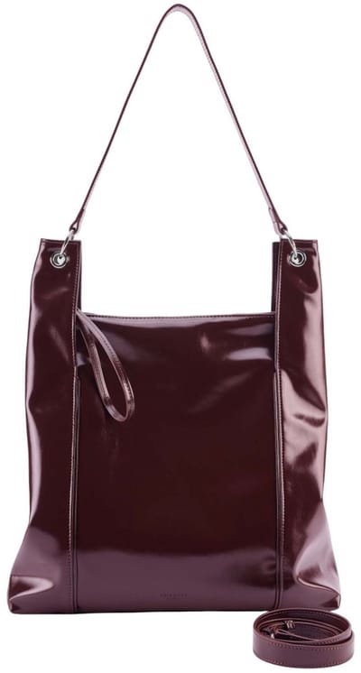 SEIDENFELT MANUFAKTUR schoudertas Delary Hobo Bag Deep Red donkerrood