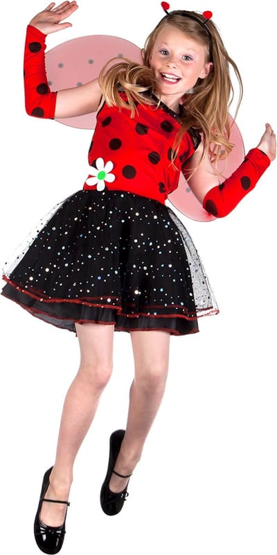 Boland - Kostuum Birdie beetle (4-6 jr) - Kinderen - Lieveheersbeestje - Dieren - Lieveheersbeestje