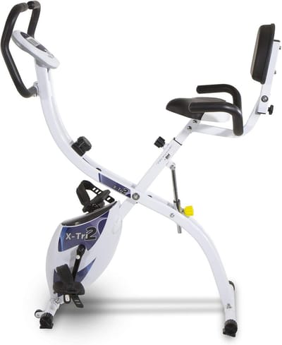 Opvouwbare Platte Fiets - Hometrainer Binnen - Thuis Trainen - Magnetisch Remsysteem - 8 Weerstanden - Wit